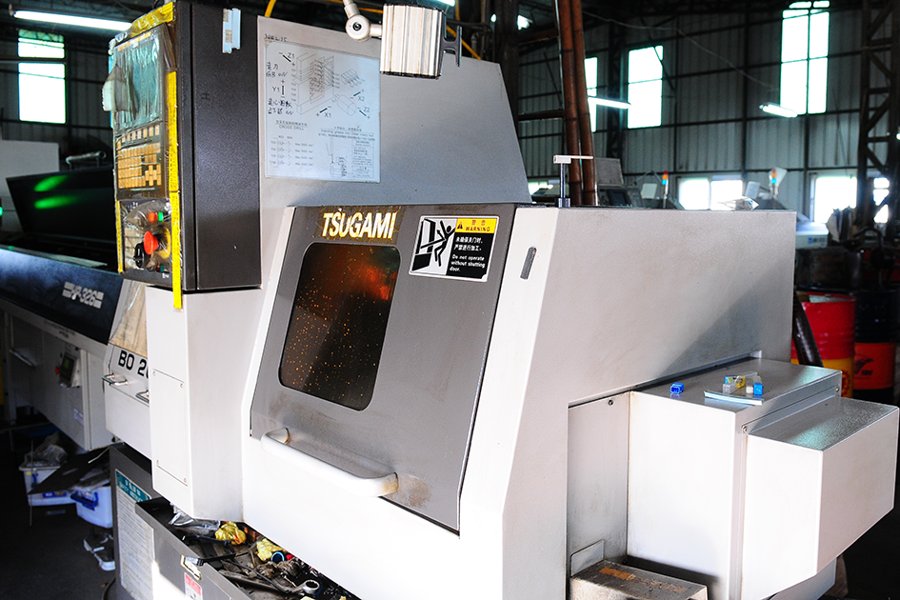 Tsugami CNC lathe on the shop floor